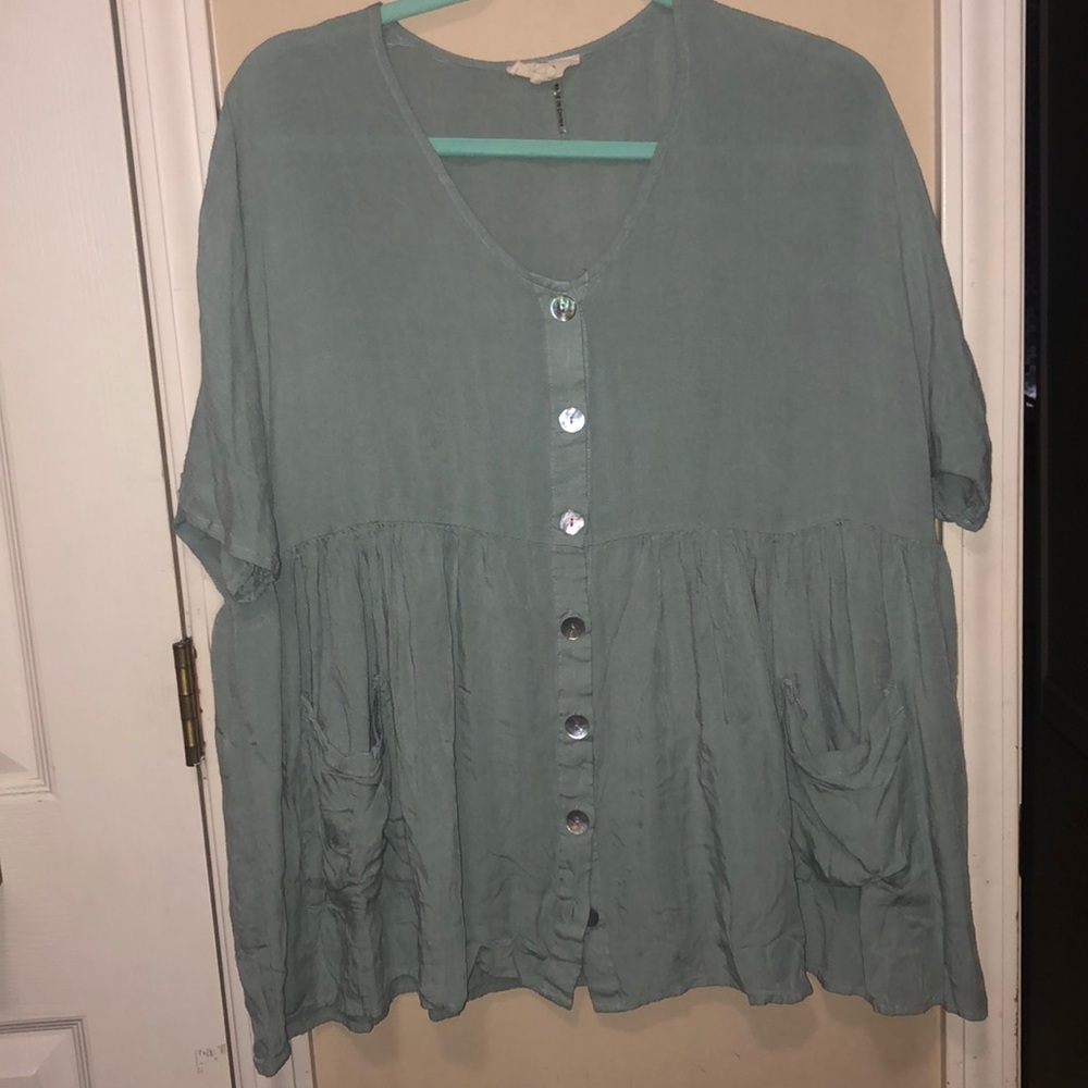 Turquoise blouse